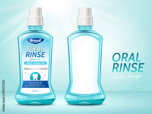 Oral rinse mockup set