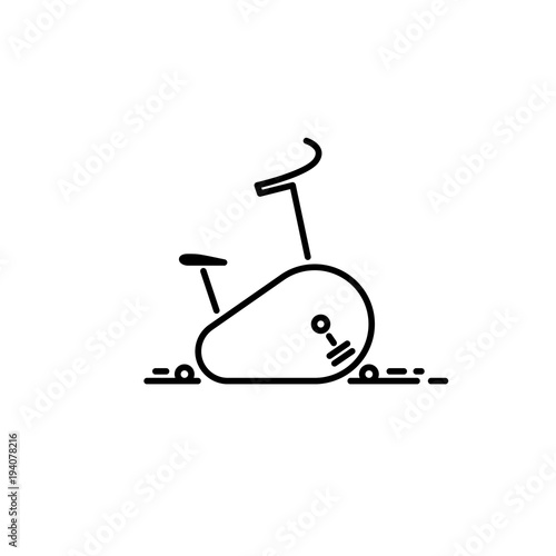 Bike icon vector. Bicycle. Cardio training apparatus Cycling Thin line icon.