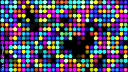 Colorful dot lights background, looped