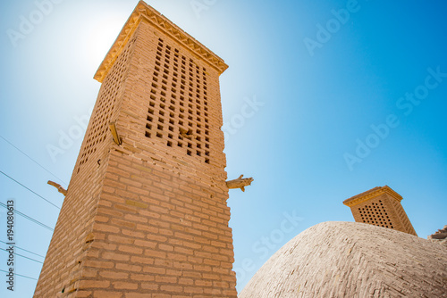 Yazd - Iran. April 23, 2017. The Temple of Silence in Yazd.With its winding lanes, forest of badgirs, mud-brick houses and delightful places to stay, Yazd is a 'don't miss' destination.  photo