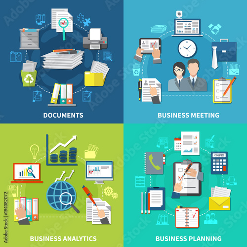 Wallpaper Mural Business Items Composition Set Torontodigital.ca