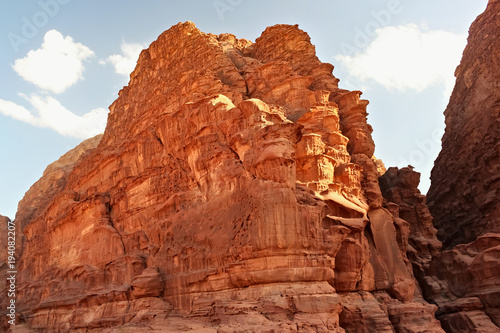 Red stone walls of the canyon.