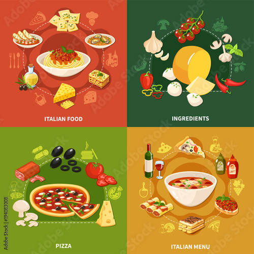Italian Food 2x2 Design Concept