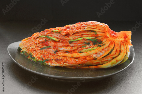 The most famous Korean traditional food Kimchi(napa cabbage). It's a basic Korean side dish made of vegetables with a variety of seasonings.