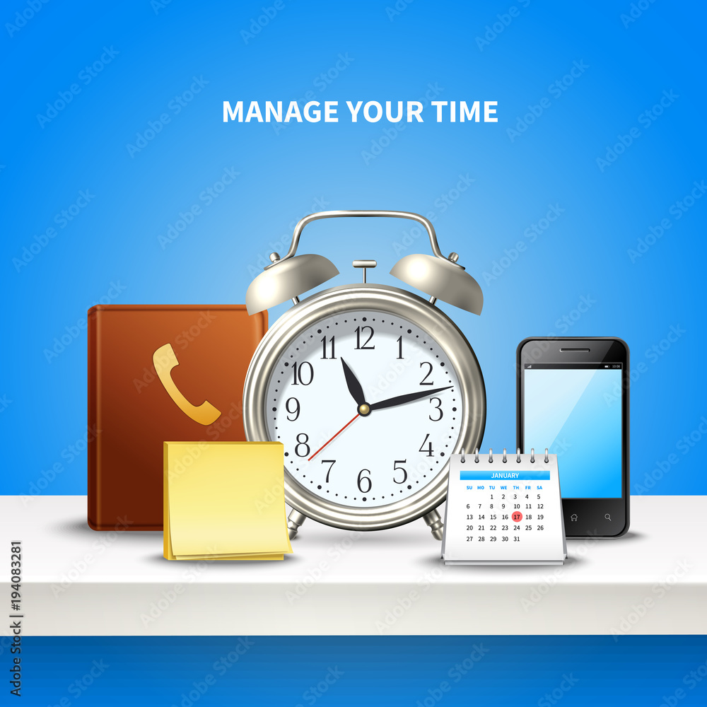 Time Management Realistic Composition Time Management Realistic Composition