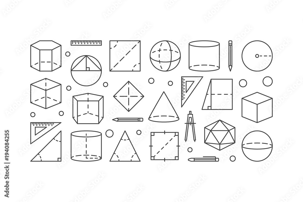 Geometry vector concept illustration Geometry vector concept illustration