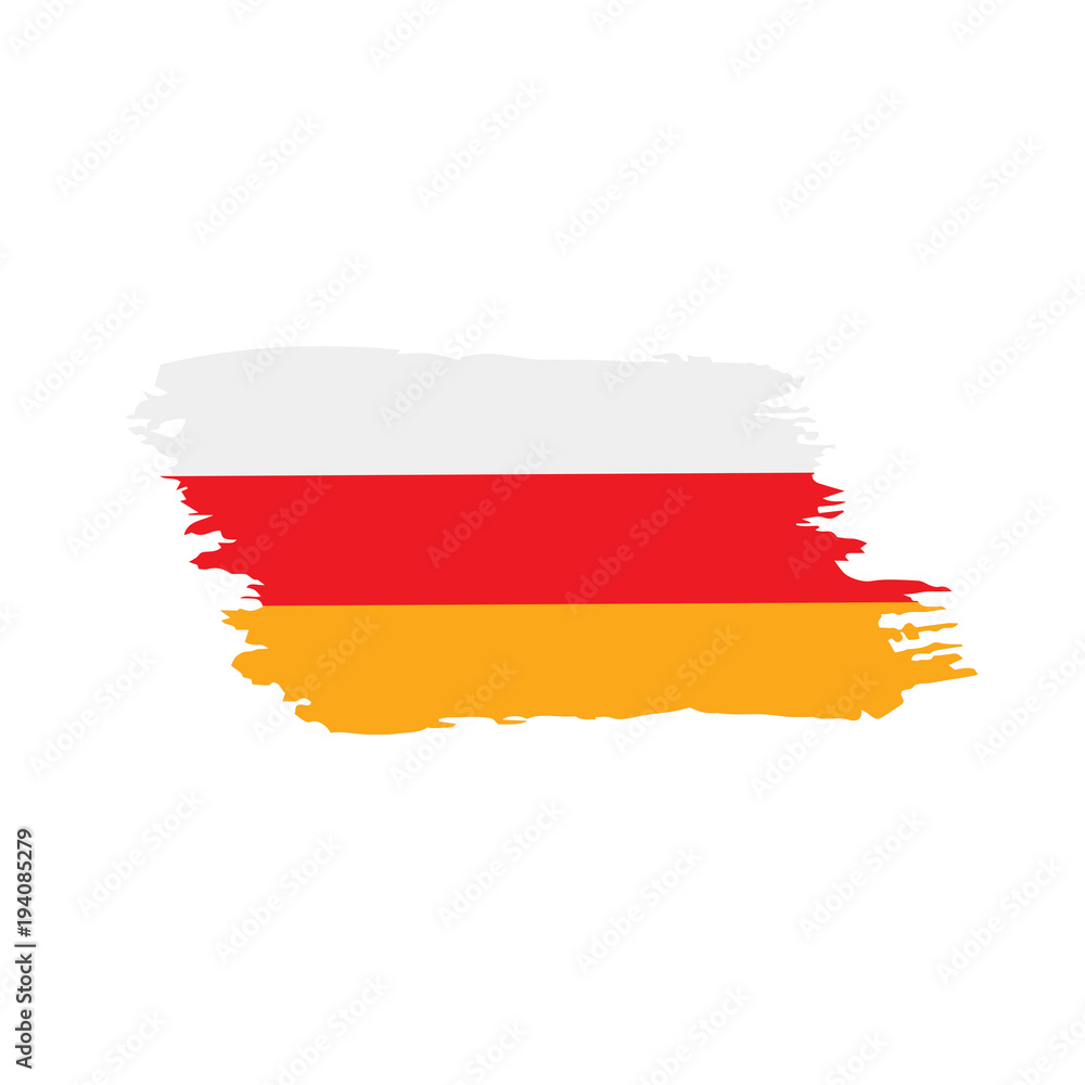 South Ossetia flag, vector illustration South Ossetia flag, vector illustration
