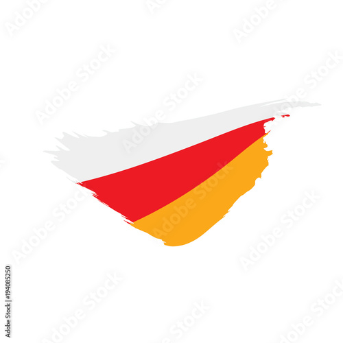 South Ossetia flag  vector illustration