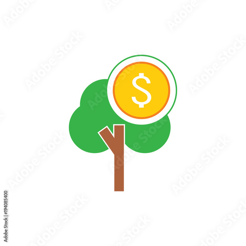 Coin Tree Logo Icon Design