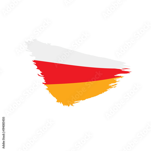 South Ossetia flag  vector illustration