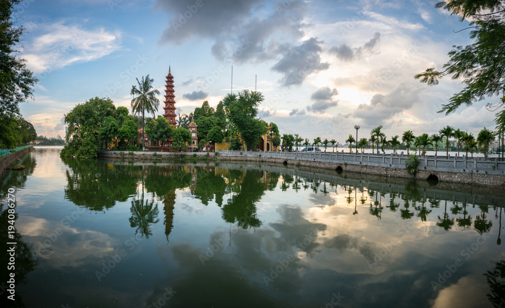Tran Quoc pagoda, the oldest temple in Hanoi, Vietnam
