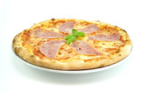 Meat pizza with salami cheese