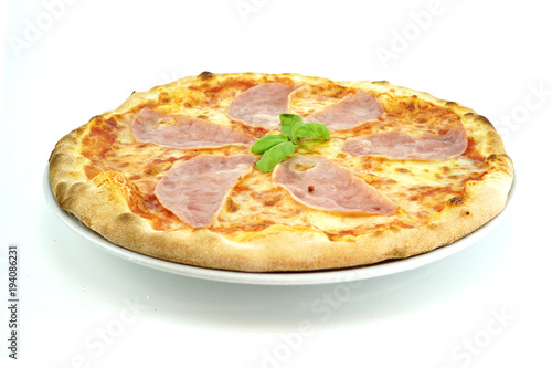 Meat pizza with salami cheese
