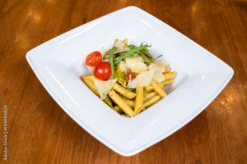 Imperatore Romano pasta in white plate