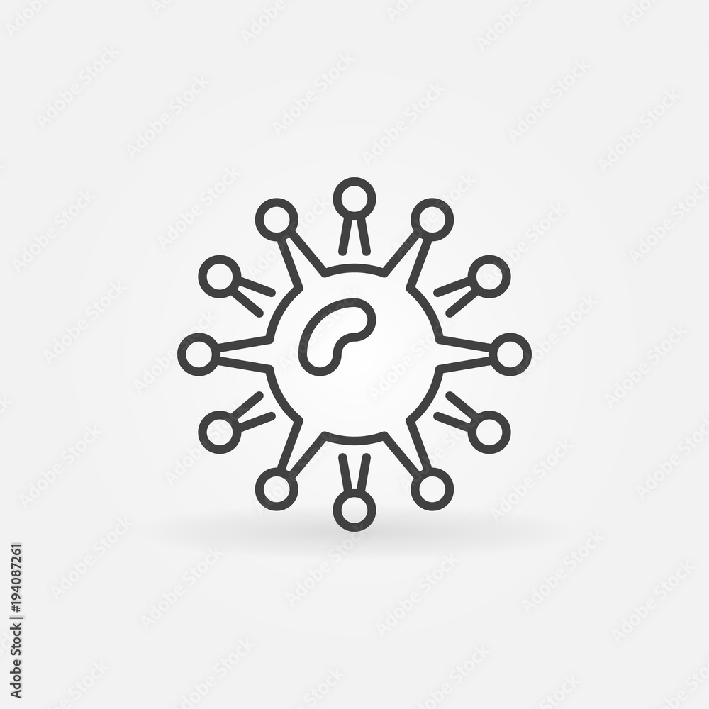 Virus bacteria vector concept icon or symbol Virus bacteria vector concept icon or symbol