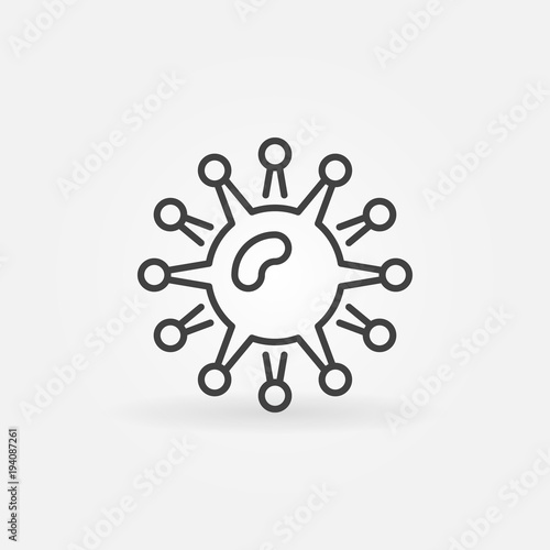 Virus bacteria vector concept icon or symbol