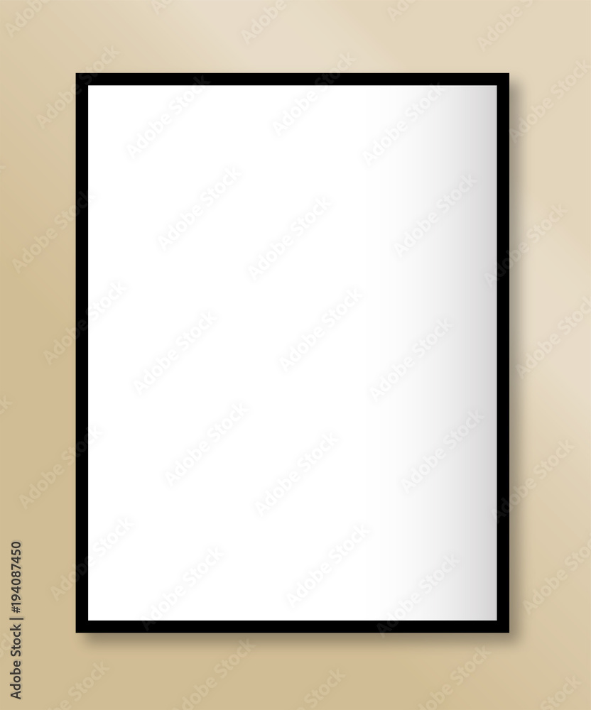 Bilderrahmen mit Schwarzen Rand an einer Wand Bilderrahmen mit Schwarzen Rand an einer Wand