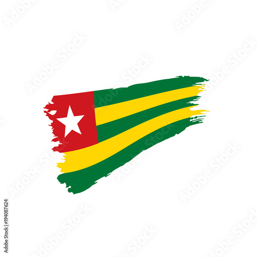 togo flag, vector illustration