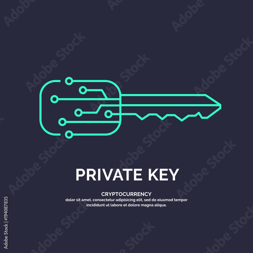 Private key for cryptocurrency. Global Digital technologies.