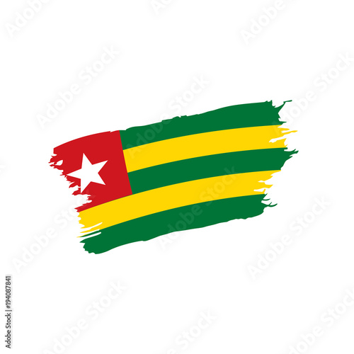 togo flag, vector illustration