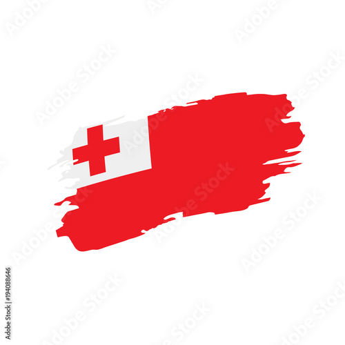 Tonga flag, vector illustration