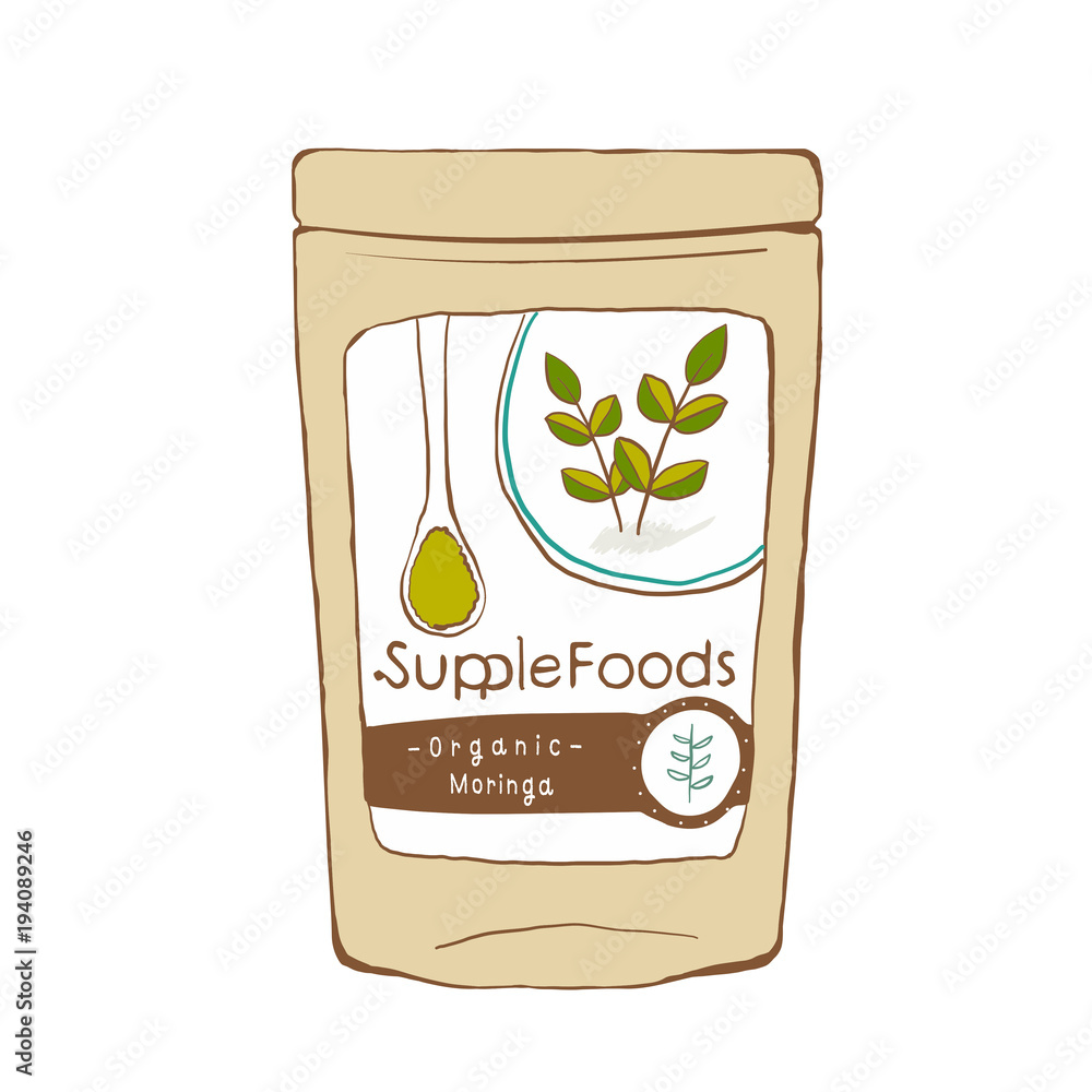 Moringa サプリメント スーパーフードのイラスト Stock Illustration Adobe Stock