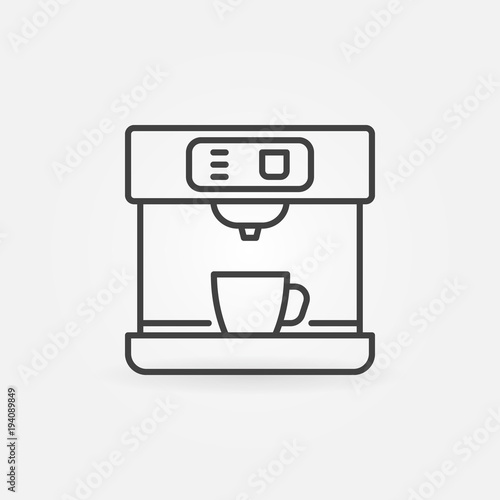 Slika na platnu Coffee machine vector line minimal icon