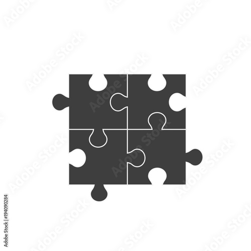 Jigsaw puzzle symbol icon vector illustration graphic design 