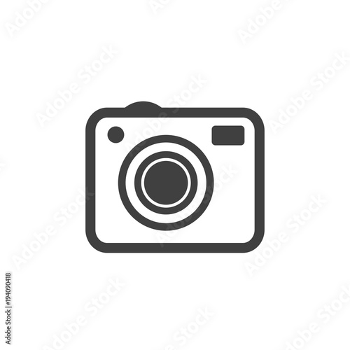 Photo video camera icon isolated on white background. Vector illustration.