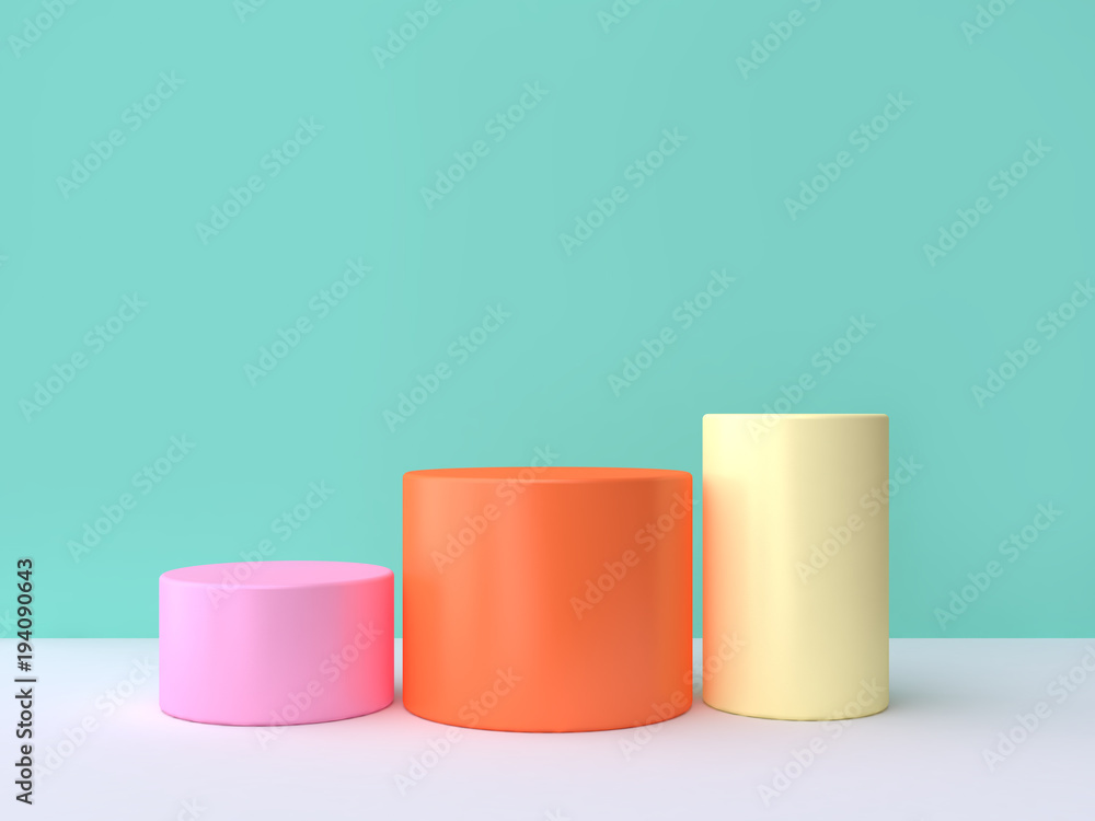 cylinder step colourful 3d rendering cylinder step colourful 3d rendering