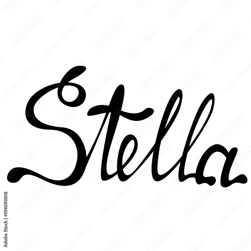 Stella name lettering