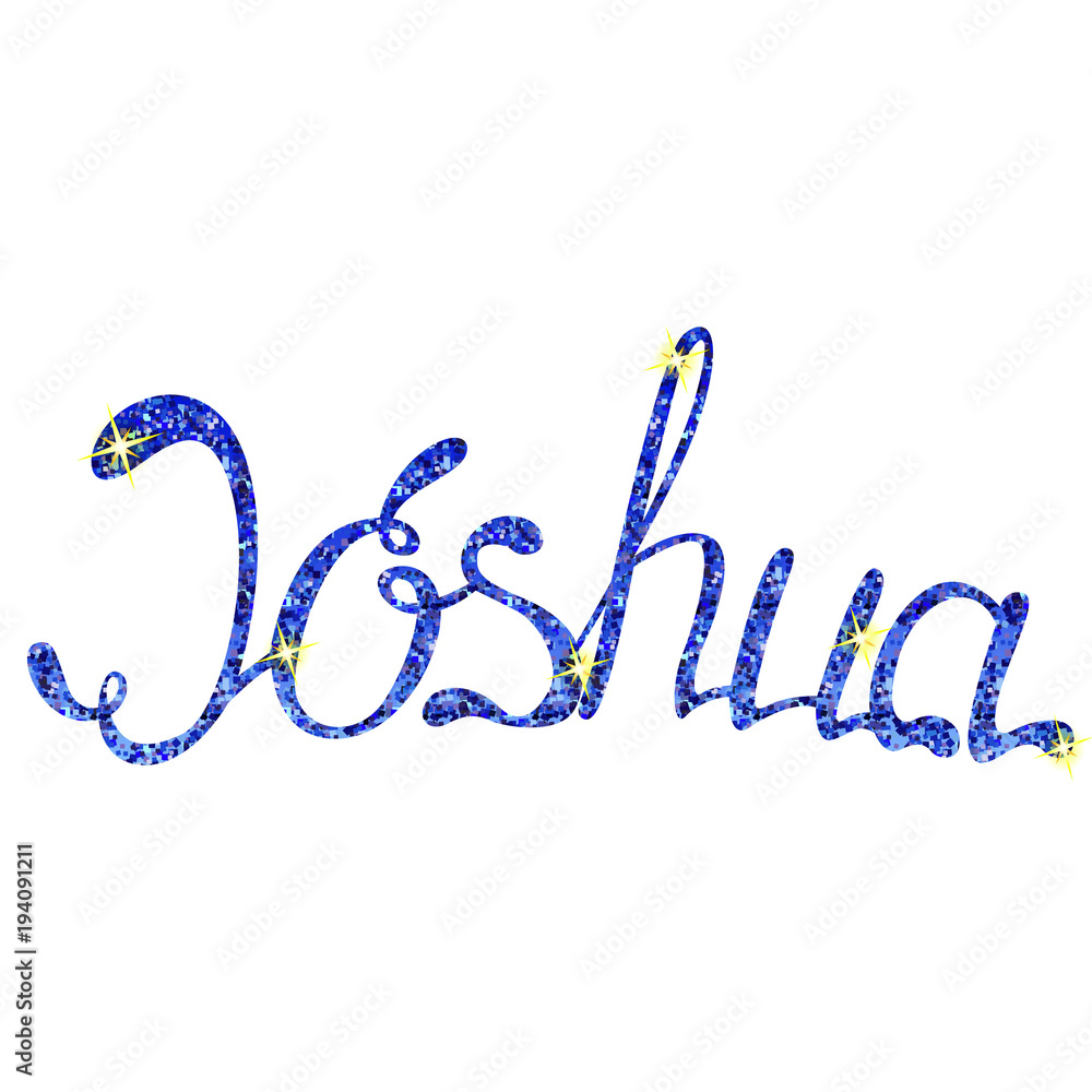 Joshua name lettering tinsels Joshua name lettering tinsels