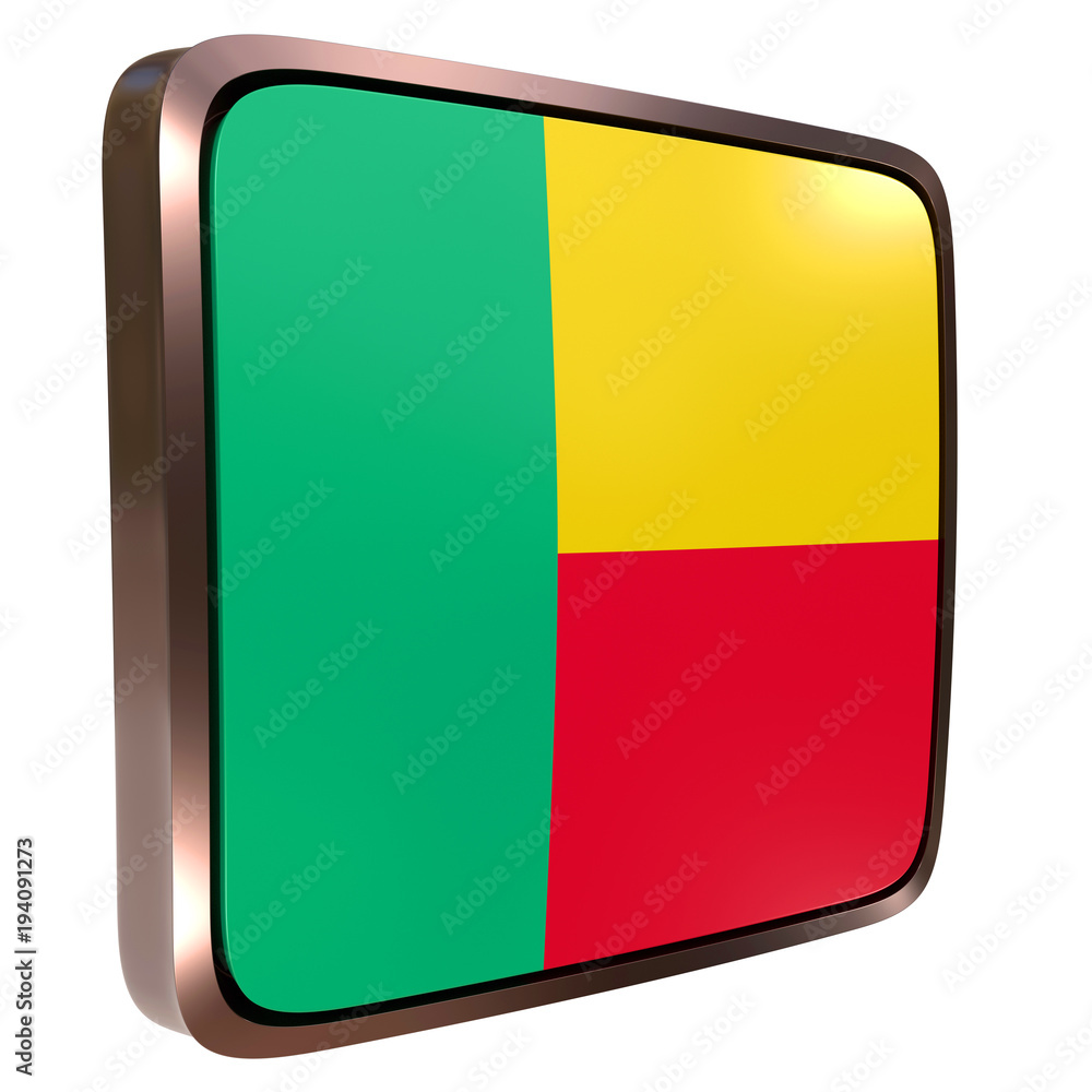 Fototapeta premium Benin flag icon