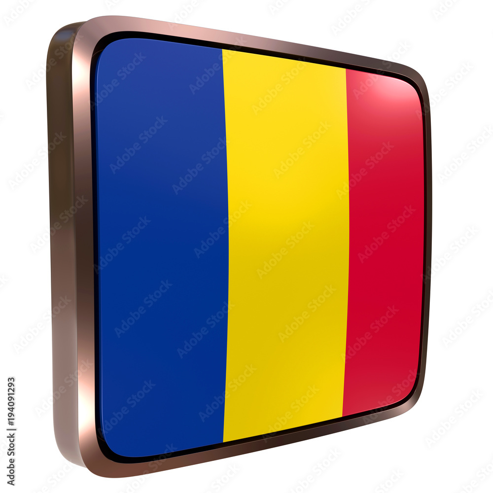 Fototapeta premium Republic of Chad flag icon