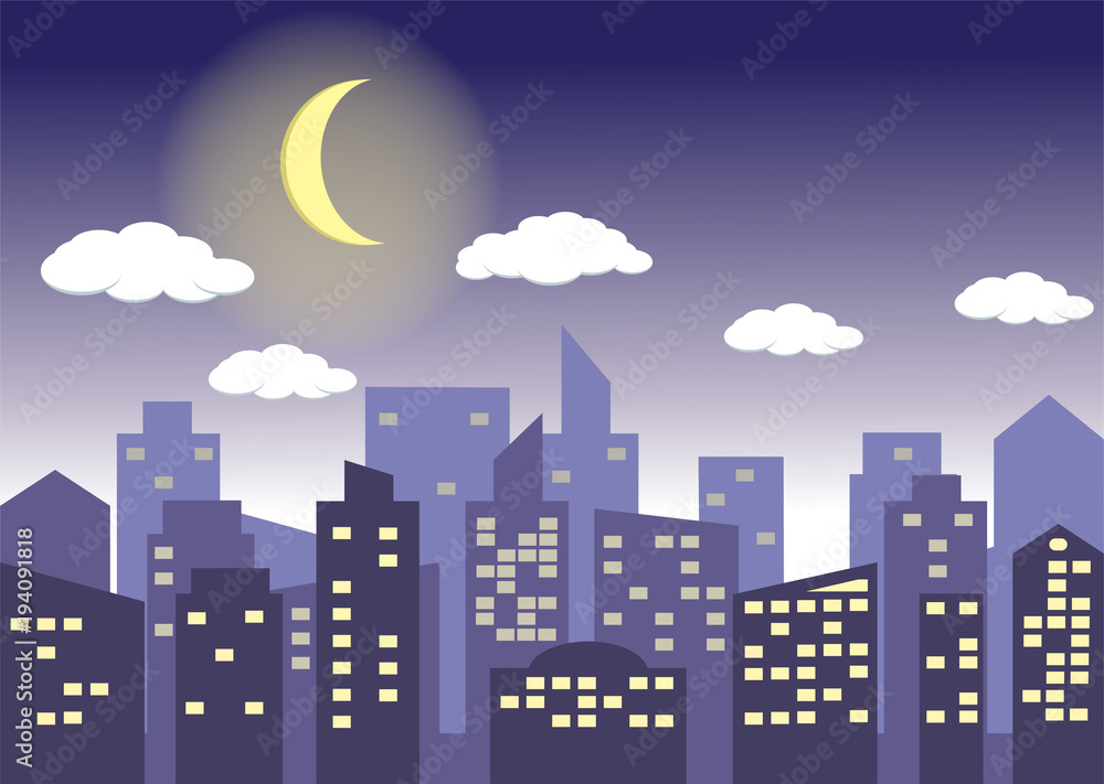 City night light Background