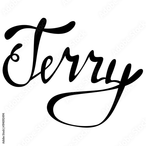 Terry name lettering