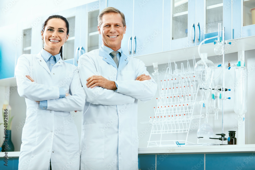 Scientists In Laboratory. Medical Workers At Work Scientists In Laboratory. Medical Workers At Work