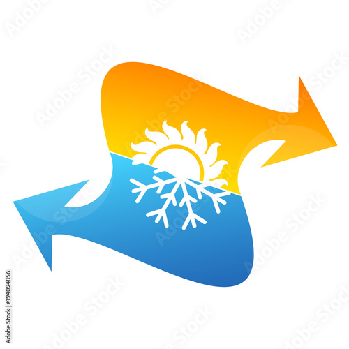 Air conditioning abstract symbol