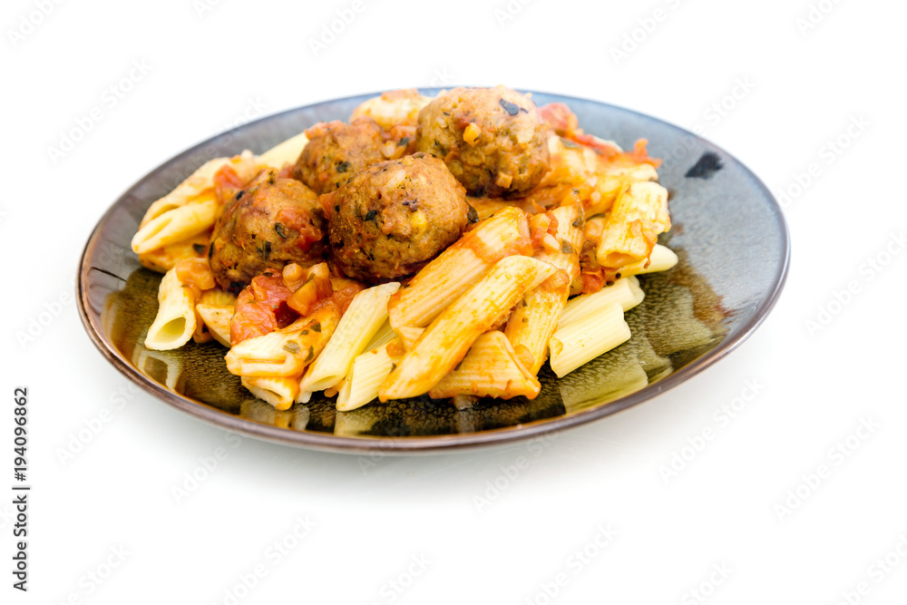 tasty penne with Meat ball and tomato sauce tasty penne with Meat ball and tomato sauce