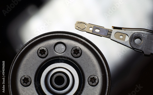 Wallpaper Mural Close up detail of inside of computer hard drive. Torontodigital.ca