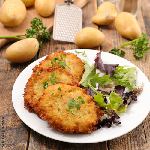 fried potato cake photo