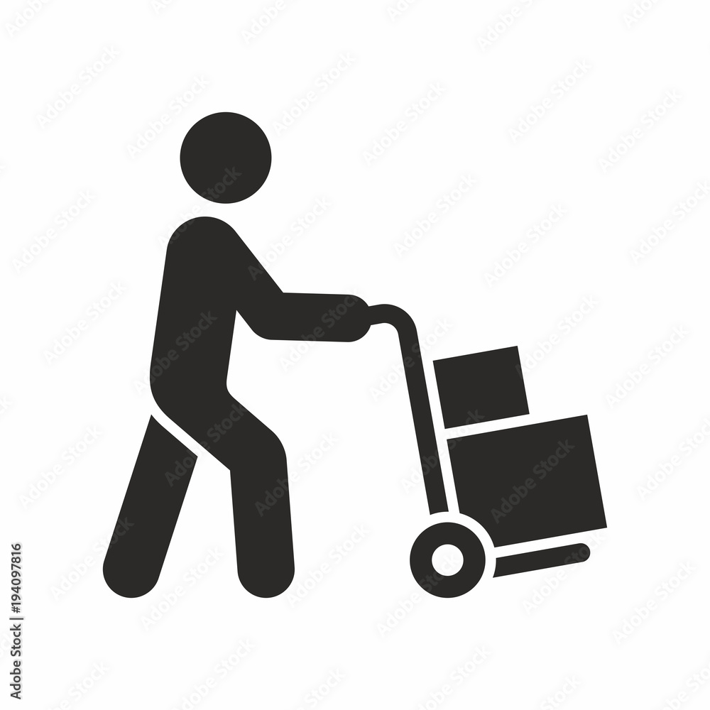 Hand truck icon Stock Vector Adobe Stock