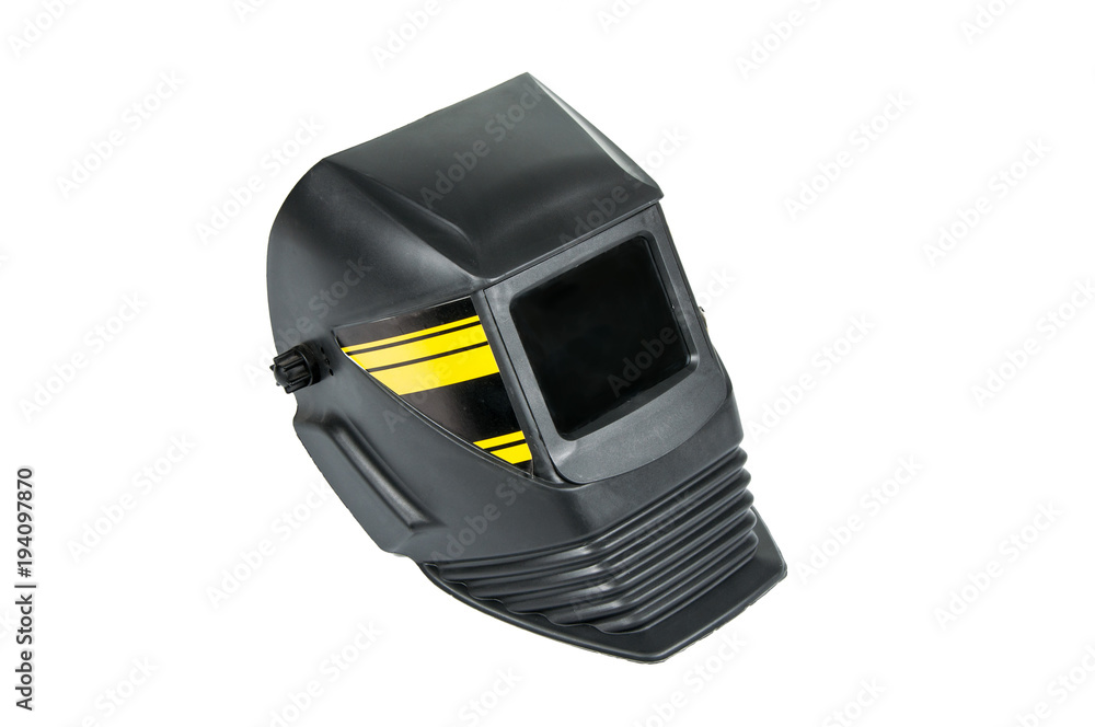 Welder mask on an isolated black background Welder mask on an isolated black background
