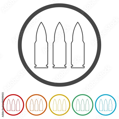 Bullet Icon, 6 Colors Included