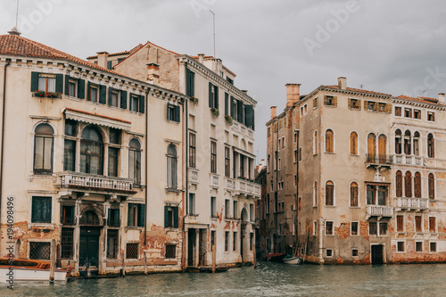Canal in Venice  Italy. Architecture and landmarks of Venice