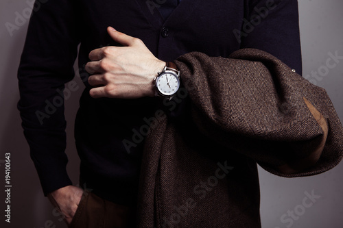 stylish watch on a hand
