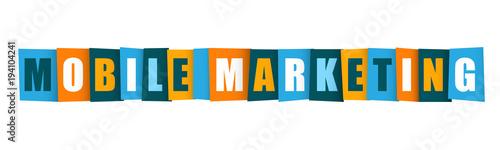 MOBILE MARKETING Colourful Letters Icon