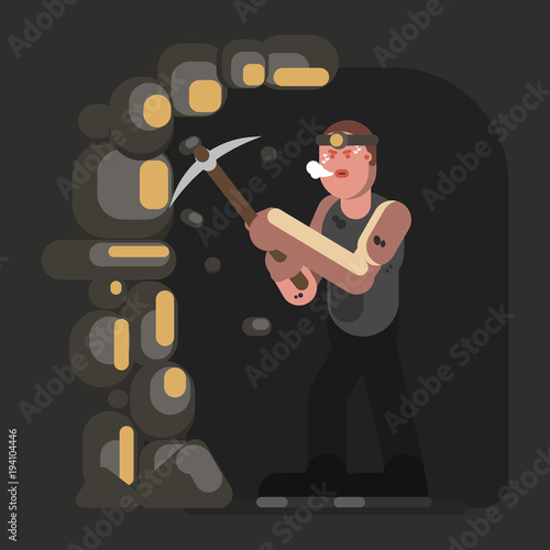 Miner hard working