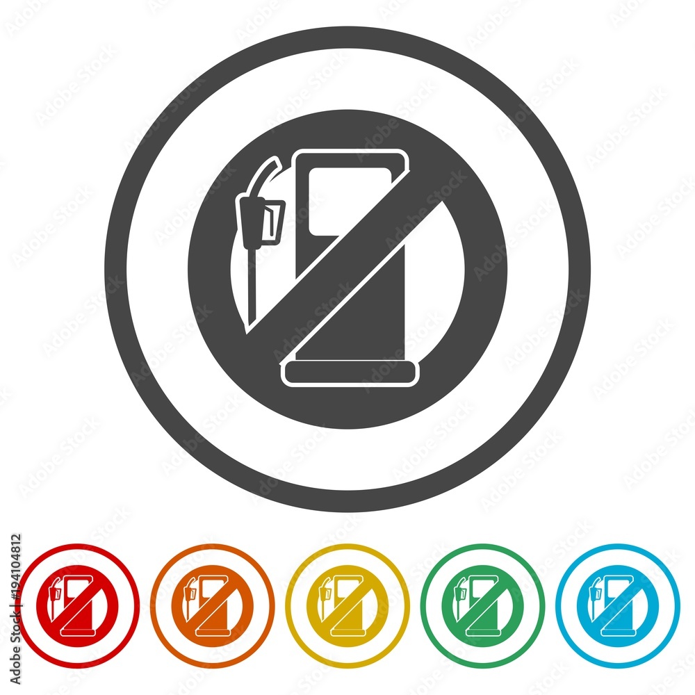 No Gas Sign, No fuel warning sign, 6 Colors Included No Gas Sign, No fuel warning sign, 6 Colors Included