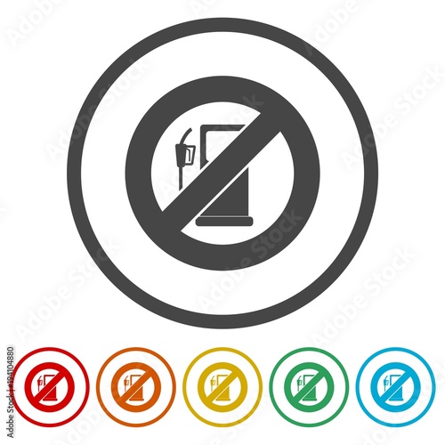 No Gas Sign, No fuel warning sign, 6 Colors Included